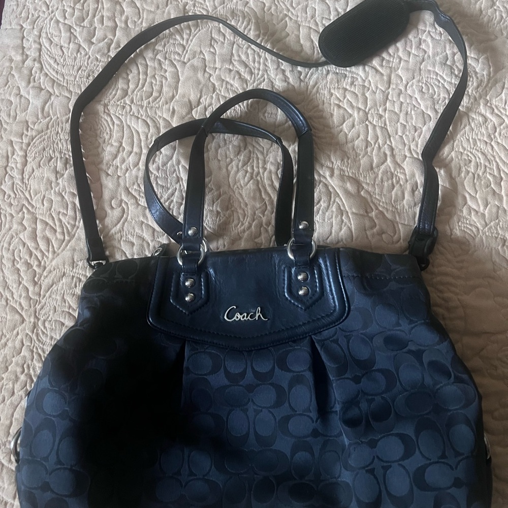Coach Black Signature Tote Bag